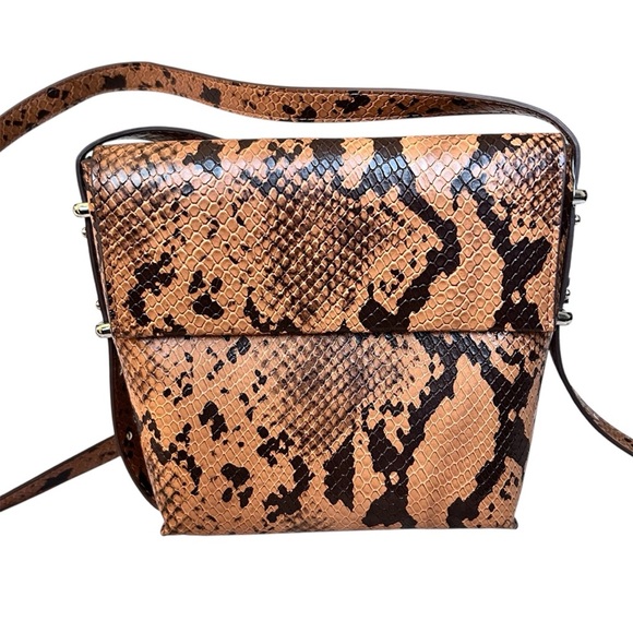 Urban Outfitters Brown and Black Crossbody Bag with Snakeskin Pattern - Picture 1 of 5